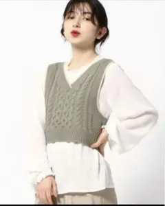 179/WG ブラウス&ニットベストセットのサムネイル