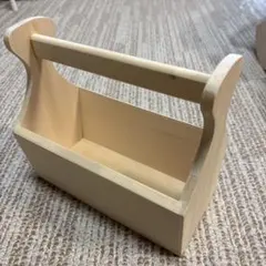 木製ボックス型収納　持ち手つき