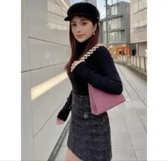 eimy istoire モールツイードハイウエストミニスカート