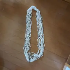 シェルレイホワイト 貝殻 フラダンス レイ12連