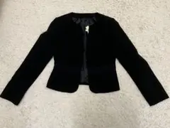 RU noir ノーカラージャケット ブラック フォーマル セレモニー