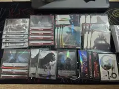 ゴジラカードゲーム　SR等　赤白セット　中古スリーブつき