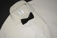 レザー蝶ネクタイ　焦茶色　【ハンドメイド】