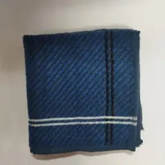 青ストライプタオルハンカチ