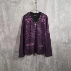 【00s_Archive】Slub英字PrintロンT 平成初期ギャルswag