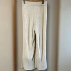 ニットパンツ アイボリー
