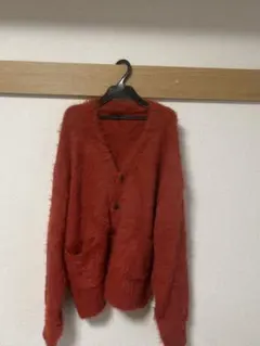 オーバーサイズシャギーニットカーディガン