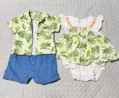 アプレレクール　ブリーズ　ロンパース　双子　リンクコーデ　男女双子　サマーリンク