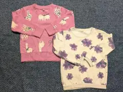 110cm 女の子　トレーナー2着セット