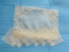 ピーニャのテーブルセンター、ドイリー　7点セット　(未使用)