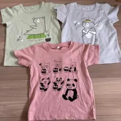 90 子供服　Tシャツ　半袖　夏服　保育園着　ゆるキャラ　まとめ売り