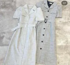 An MILLE アンミール 膝丈ワンピース チェック 半袖