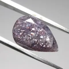 39)ブラッドショットアイオライトのカボション(ルース・マクラメネックレス)