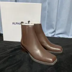 ALPHA CUBIC ブラウン ショートブーツ 23.5cm