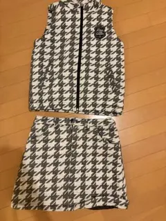Kiss on the Green 千鳥格子柄 ベスト スカート セット