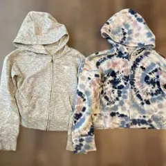アバクロキッズ　パーカー　グレーとブルー　２枚