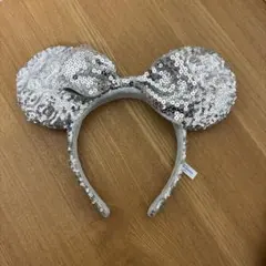 ミッキーマウス耳型カチューシャ シルバー