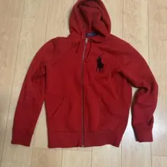 Polo Ralph Lauren 赤 フルジップパーカー ビックポニー