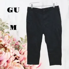 GUジーユー【M】チノパン♡メンズ♡黒♡七部丈♡クロップドパンツ♡ボトムス