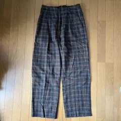 チェックウールスラックス