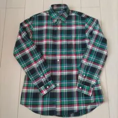 Ralph Lauren カスタムフィット 長袖シャツ M グリーン　チェック