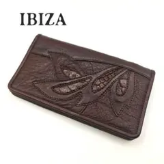 IBIZA 長財布 レザー ダークブラウン　本革のサムネイル