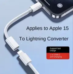 Apple 15 Lightning to USB-C コンバーター