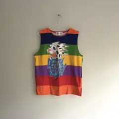 【美品】DEATH VALLEY タンクトップ カラフル　レインボー