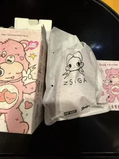 POPMART Zsiga ケアベア ポップマート ピンクぬいぐるみキーホルダー