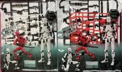 戦闘フィギュア　白赤２個セット　13.4cm 新品　匿名配送無料　セリア