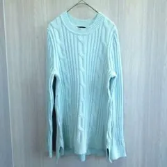 バナナリパブリック トップス ニット セーター 綿混合 ブルー Mサイズ