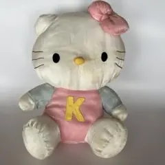 Sanrio サンリオ ハローキティ ぬいぐるみ レトロ リボン ピンク グレー