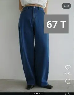 美品　しまむら hideka コラボ デニム 67T トールサイズのサムネイル