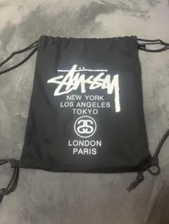 STUSSY ステューシー　ブラック　ナップサックのサムネイル