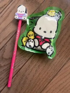 サンリオ　ポチャッコ　当時物　マスコット消しゴム付鉛筆　ポケットティッシュ