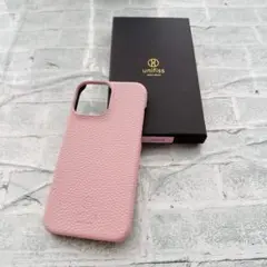 そ　iPhone 13ProMax ケース　ピンク　レザー 高級　上品　軽量