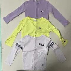 カラフルな長袖Tシャツ3枚セット