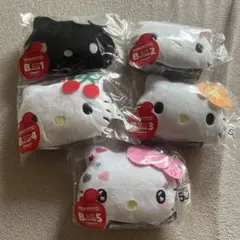 サンリオハローキティ ぬいぐるみ フェイスチャーム 5個　コンプリート　セット