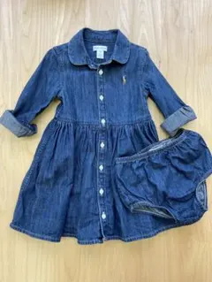 美品★Ralph Lauren デニムワンピース 18M
