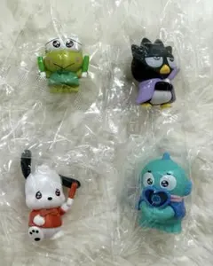 サンリオ　はぴだんぶい　おうえんフィギュア　ポチャッコ　ハンギョドン等