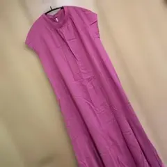 グローブのノースリーブロングワンピース パープル
