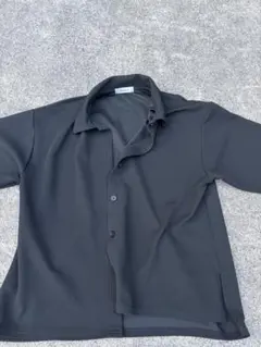hareiro メッシュボタンシャツ 黒