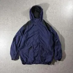 90s Woolrichマウンテンパーカー刺繍ロゴナス紺ドローコードテック耐水のサムネイル