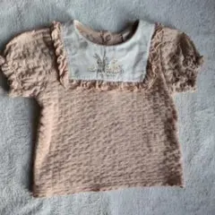 【Cottoli】セーラー襟ワッフルトップス【美品】