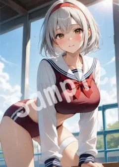 JK グラビア アニメファンアート A4 ポスター イラスト ★00052781