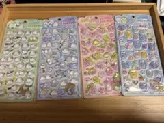 ポップシール 4枚セット 動物 花