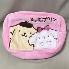 サンリオ　ポムポムプリン　プリン　マカロン　ピンク　スクエアポーチ　ポーチ