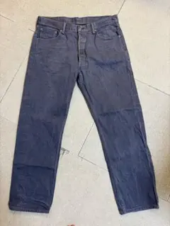 リーバイス 501 ストレート ダークグレー W40 L34 鬼ヒゲ フェード 