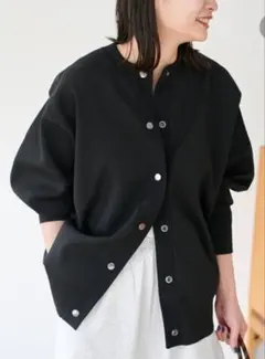 JOURNAL STANDARD　ウォッシャブルバナナスリーブカーディガン　黒