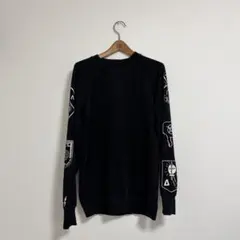 DIESEL 袖プリント スウェット XS ブラック Y2K グランジ